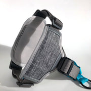 BAUMUTT  IN LINE no pull dog harness, SKU: STONE (light grey and aqua accent)